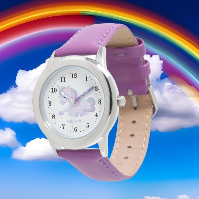 Montre mignonnes filles ajouter nom licorn imaginaire Wat (Créateur téléchargé)