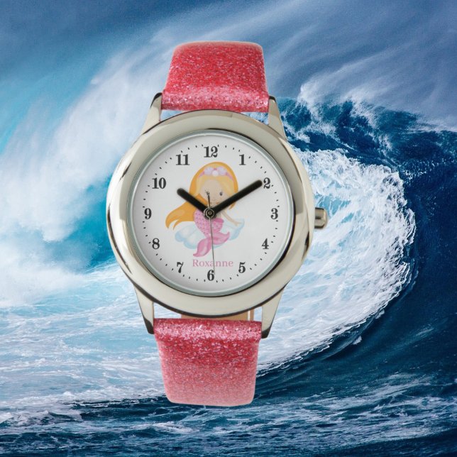 Montre mignonnes filles amatrices sirènes ajouter nom Wat (Créateur téléchargé)