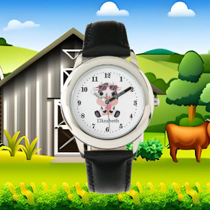 Montre mignonnes filles crème glacée vache amateurs ajo