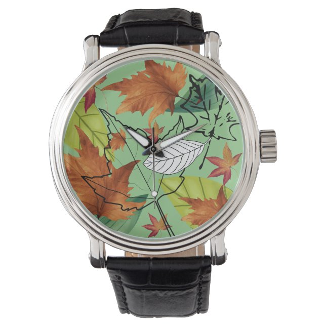 Montre Mikitiez pisce nature selfloe fleur rose (devant)