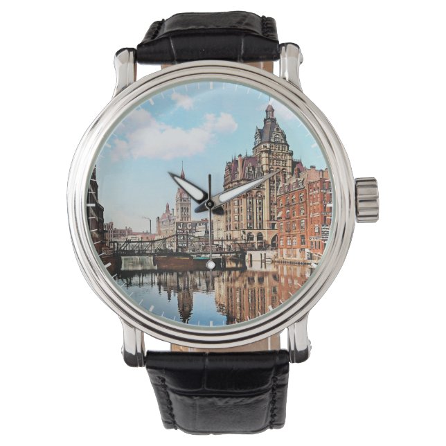 Montre Milwaukee WI - River from Sycamore St, Milwaukee (devant)