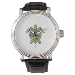 Montre Mimi Grand-mère Tortue de mer Vintage floral shirt
