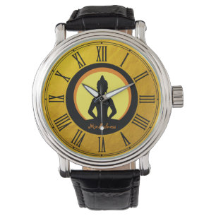 Montre Mindfult & Bouddha Méditation d'or / Bouddhisme