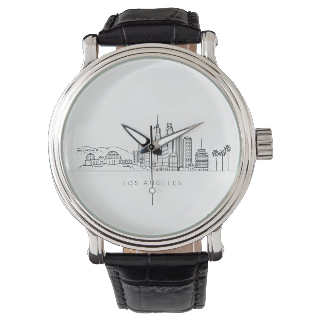 Montre Minimalist Los Angeles Skyline Illustration (devant)