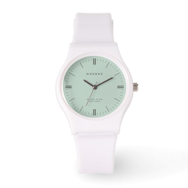 Montre Minimaliste Blush Élan - Vert Brume (Recto)