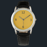 Montre Minimaliste. Chaud Yellow.<br><div class="desc">Visage minimaliste de montre design, dans une chaude palette Jaune. Grandes figures, ce qui facilite la lecture. Parfait si vous recherchez un design moderne, propre et simple.</div>