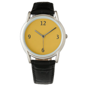 Montre Minimaliste. Chaud Yellow.