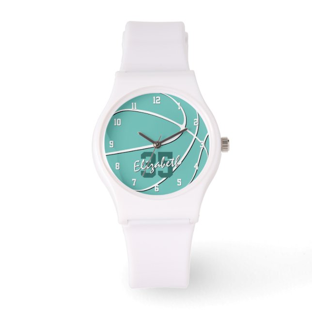 Montre minimum sportif filles turquoise ou N'IMPORTE QUEL (Recto)