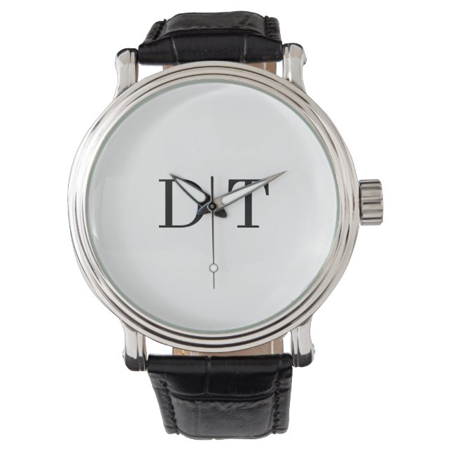 Montre Miroir en platine gravé – Luxe ultra-propre (devant)