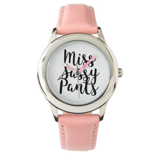 MONTRE MISS SASSY PANTS (BANDE ROSE) WATT (devant)