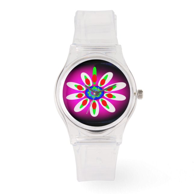 Montre Mode fleur numérique (Recto)