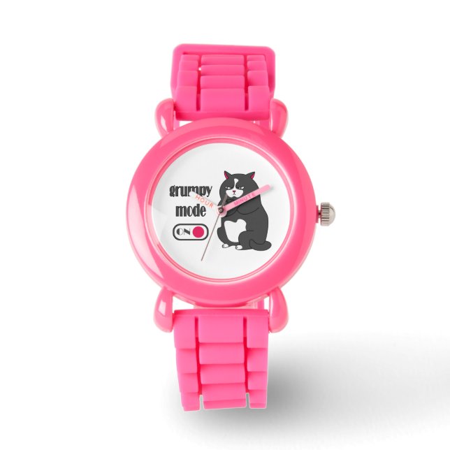 Montre Mode grumeux sur drôle de gros chat (Recto)