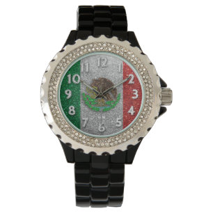 Montre Mode Parties scintillant mexicaine Drapeau de Mexi