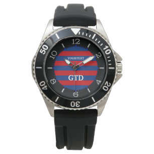 Montre Mode personnel Vibrant horizontal Stripes Dial