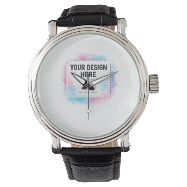 Montre Modèle de conception aquarelle modifiable – Votre  (devant)