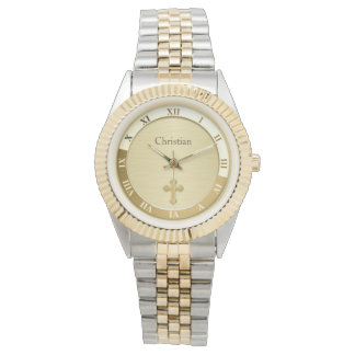Montre Modèle de nom de croix métal or