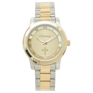 Montre Modèle de nom de croix métal or