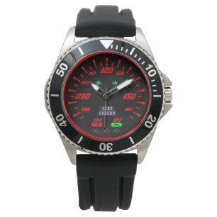 Montre modèle de sport speedometer style rouge