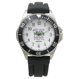 MONTRE MODÈLE DE TEXTE D'IMAGE BLANCHE SIMPLE MODERNE
