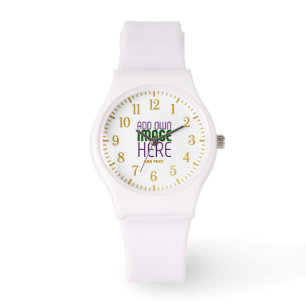 MONTRE MODÈLE DE TEXTE D'IMAGE BLANCHE SIMPLE MODERNE