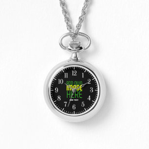MONTRE MODÈLE DE TEXTE D'IMAGE NOIRE SIMPLE ET MODERNE