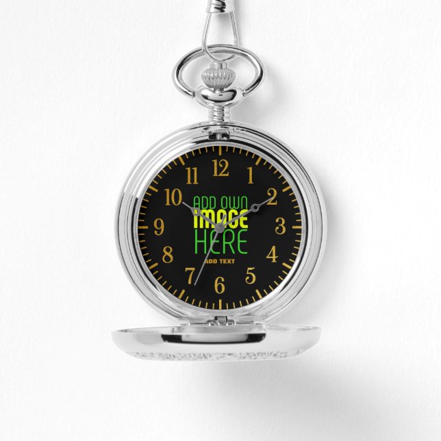 MONTRE MODÈLE DE TEXTE D'IMAGE NOIRE SIMPLE ET MODERNE (Recto)