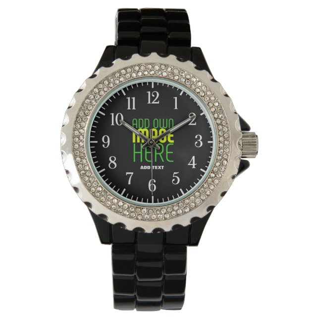MONTRE MODÈLE DE TEXTE D'IMAGE NOIRE SIMPLE ET MODERNE (devant)