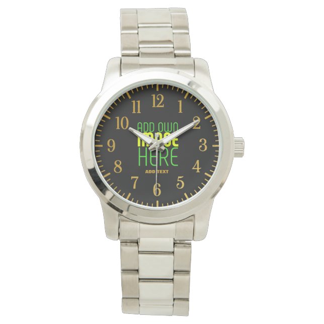 MONTRE MODÈLE DE TEXTE D'IMAGE NOIRE SIMPLE ET MODERNE (devant)