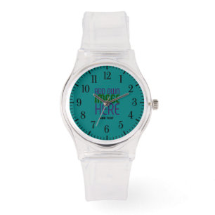 MONTRE MODELE DE TEXTE IMAGE VERT TEAL MIGNON CLAIR MODIF