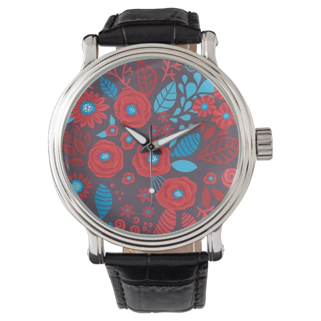 Montre Modèle floral de Doodle (devant)