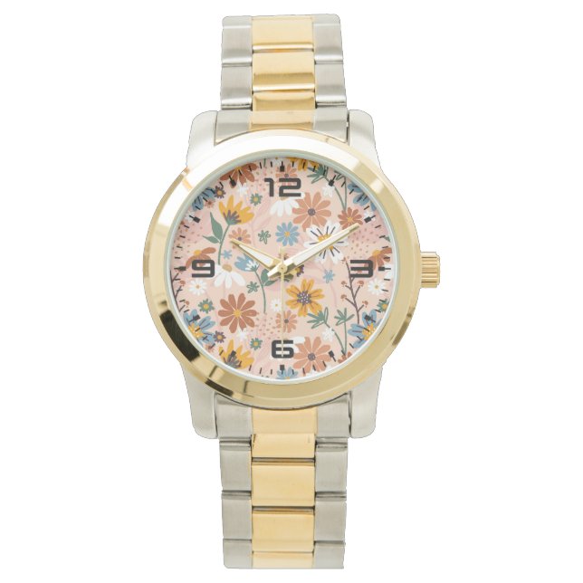 Montre Modèle floral peint à la main-23136 (devant)