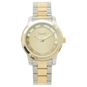 Montre Modèle nommé métallique d'or
