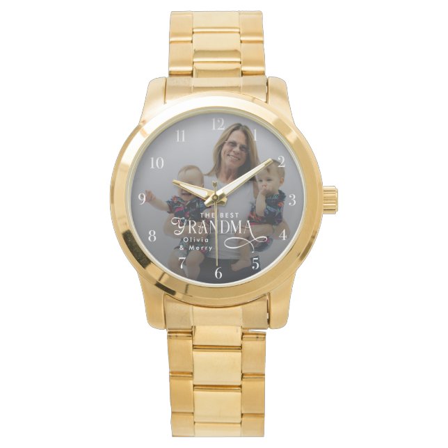 Montre Modern Best Grandma Ever Photo Personalized (devant)