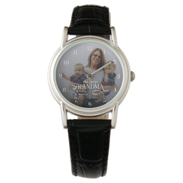 Montre Modern Best Grandma Ever Photo Personalized (devant)