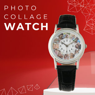 Montre Modern Personalized 12 Photo Collage