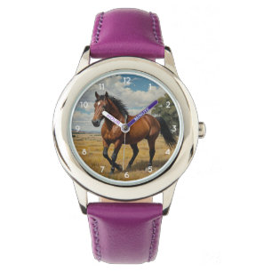 Montre Moderne Cheval Enfant Beau Tendance 