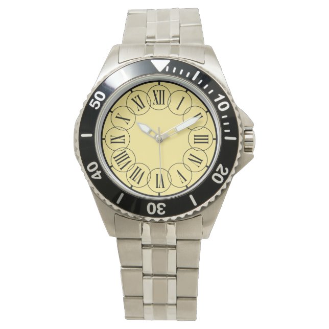 Montre Moderne Chic Numéros Romains Homme  (devant)