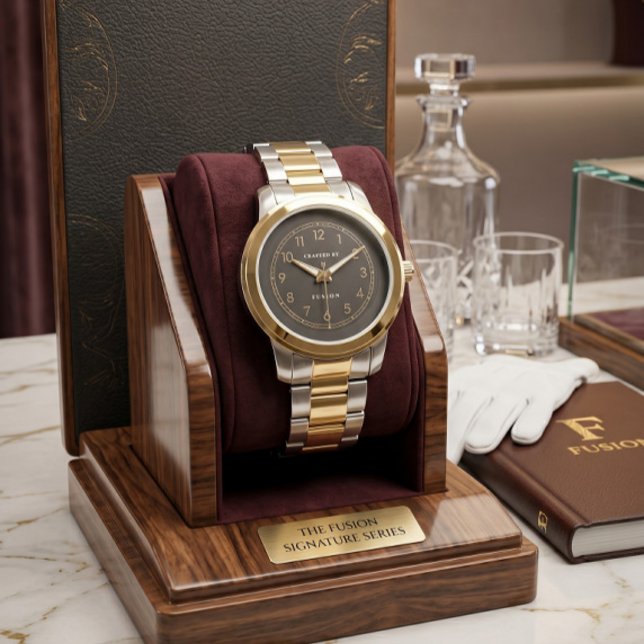 Montre moderne deux tons or et argent (Créateur téléchargé)