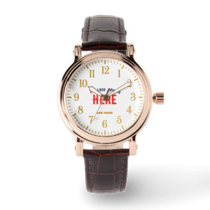 MONTRE MODERNE ET MODERNE PERSONNALISABLE BROWN VÉRIFIÉ