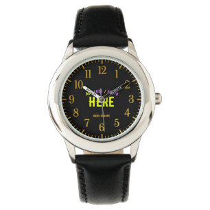 MONTRE MODERNE ET MODERNE PERSONNALISABLE NOIR VÉRIFIÉ