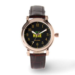 MONTRE MODERNE ET MODERNE PERSONNALISABLE NOIR VÉRIFIÉ