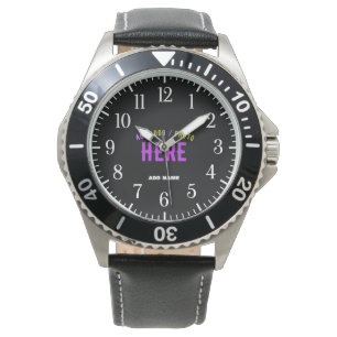 MONTRE MODERNE ET MODERNE PERSONNALISABLE NOIR VÉRIFIÉ