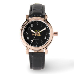 MONTRE MODERNE ET MODERNE PERSONNALISABLE NOIR VÉRIFIÉ
