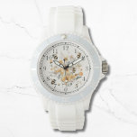 Montre Moderne Fleur sauvage Floral Bee Élégante Chic Wom<br><div class="desc">Moderne Fleur sauvage Floral Bee Stylish Chic Womans Watches dispose d'une aquarelle moderne moderne jaune fleurie fleur sauvage avec des abeilles bosselées. Créé par Evco Studio www.zazzle.com/store/evcostudio</div>
