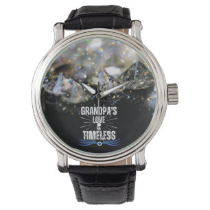 Montre Moderne Meilleur Grand-Père Jamais Diamant Keepsak