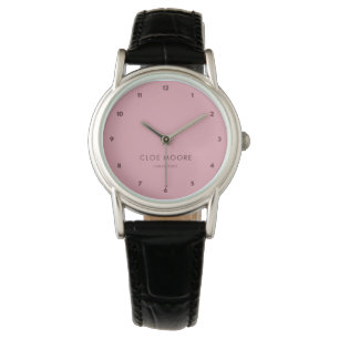 Montre Moderne minimaliste élégant rose pâle