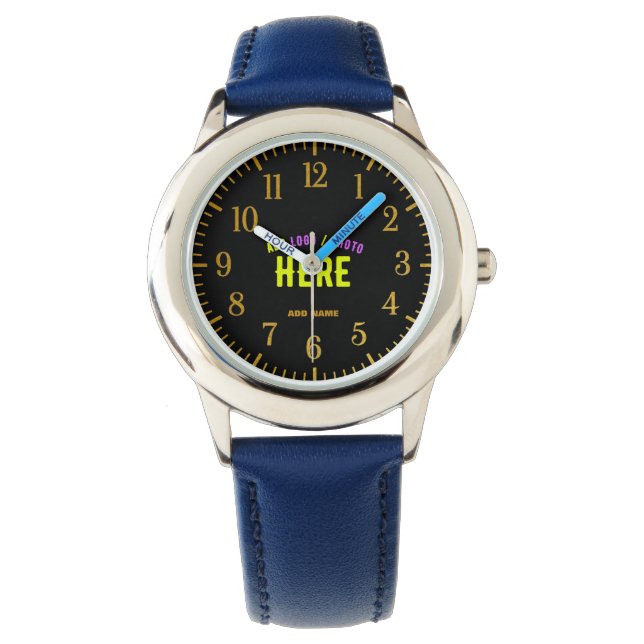 MONTRE MODERNE MODERNE MARINE BLEUE UNIQUE VÉRIFIÉE (devant)