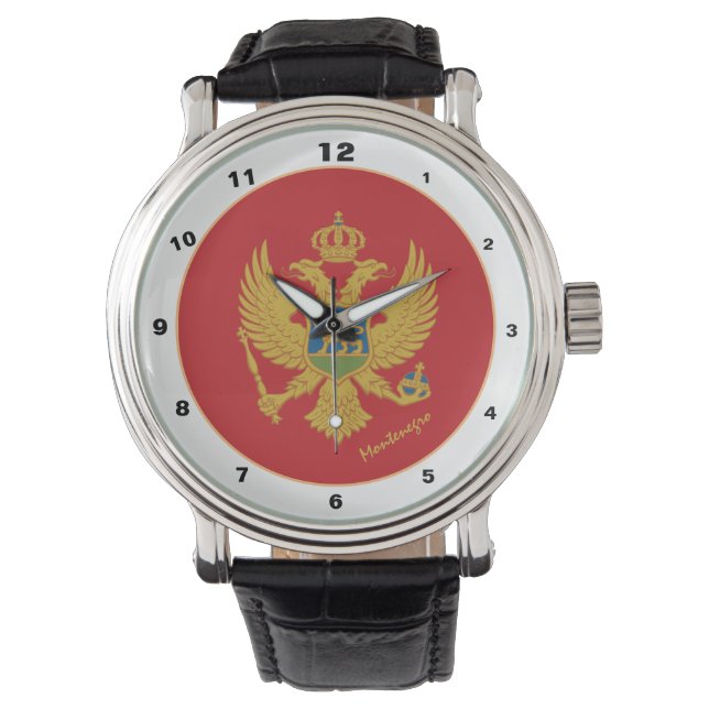 Montre Moderne Monténégro Drapeau & Monténégro mode (devant)