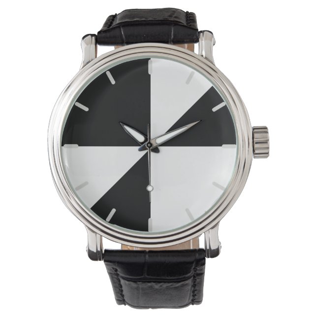 Montre Moderne Noir et Blanc (devant)