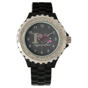 Montre Moderne Tendance Mignon J'adore Gymnastique Léopar